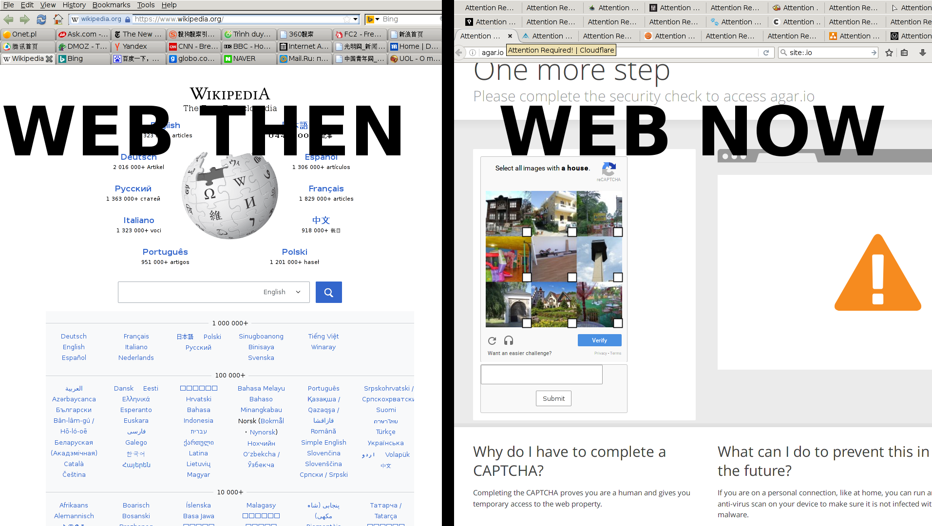 The web then, versus the web now.