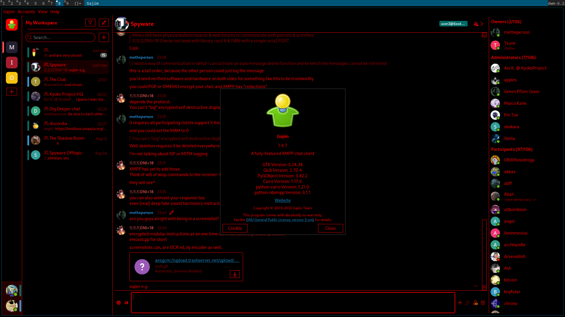 Gajim 1.4.7